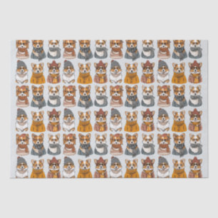 Modische Welsh Corgi Hunde Seidenpapier