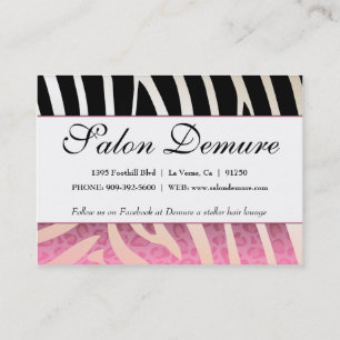 Modische Zebra-u. Visitenkarte