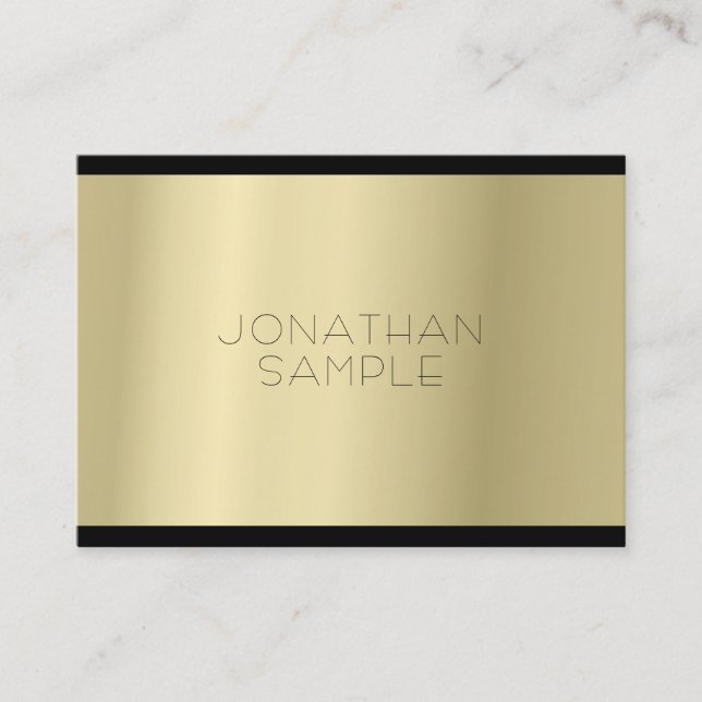 Modischer Glamour Gold Look Beruflich Luxus Visitenkarte (Vorderseite)