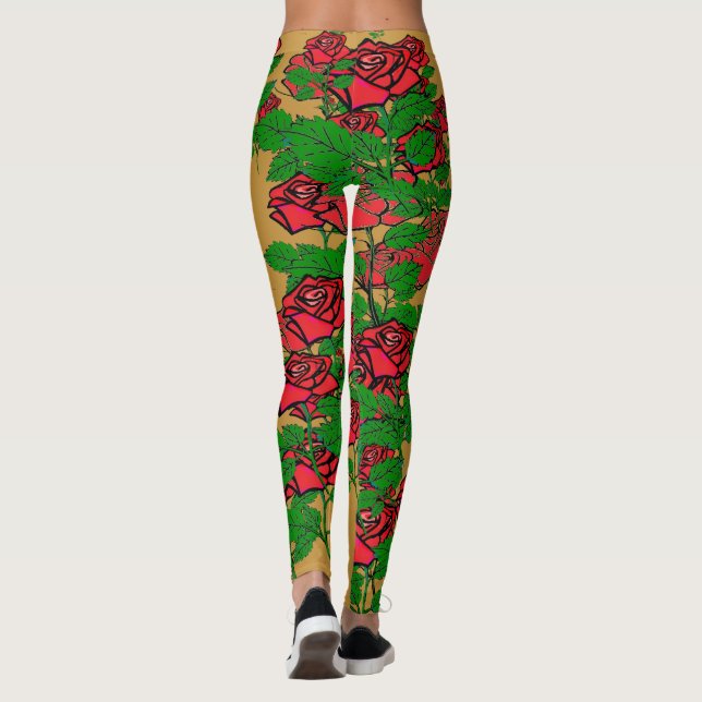 Modischer Glamour - Rose Leggings (Rückseite)
