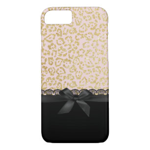 Modischer Goldleopard-Druck-schicke schwarze Case-Mate iPhone Hülle