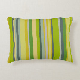 Modischer grüner Bambus farbiges gestreiftes Dekokissen