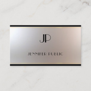 Modischer Monogram Gold Silver Einzigartiger Glamo Visitenkarte