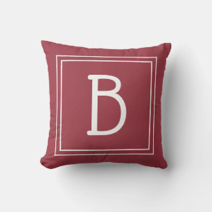 Modischer monogrammierter Buchstabe Anfangsbuchsta Kissen