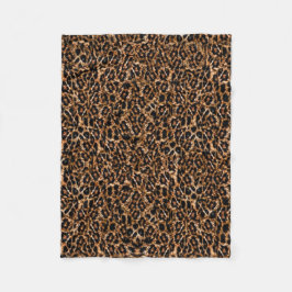 Modischer Pelz-Muster-Leopard-Druck Browns Fleecedecke