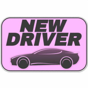 Modischer Rosa-Autoschilder (Fahrschüler Neuling) Aufkleber