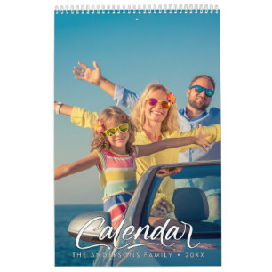 Modischer stilvoller Foto-Familienkalender 2026 Kalender