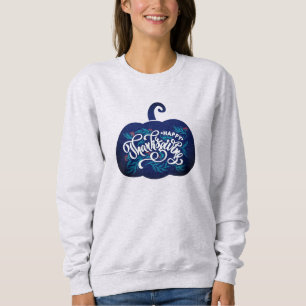 modischer Text auf Kürbis zum Erntedank Sweatshirt