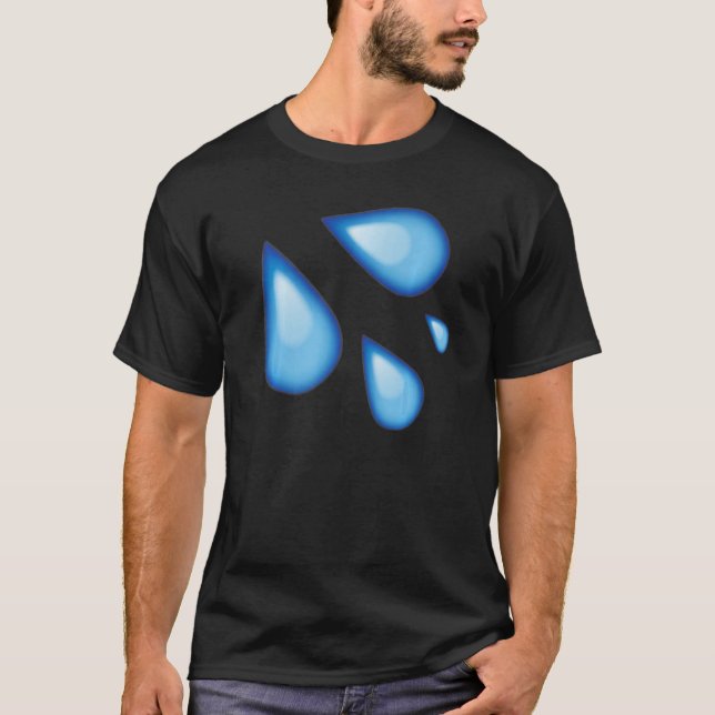 Modischer Tropfen Dripping Water Graphic Niedlich  T-Shirt (Vorderseite)