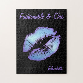 Modischer und schicker Lipstick Puzzle