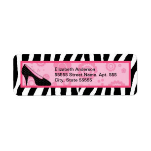 Modischer Zebra-Girly rosa Schuhe mit Namen