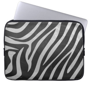 Modischer Zebra-Tierdruck-Muster geschaffen durch Laptopschutzhülle