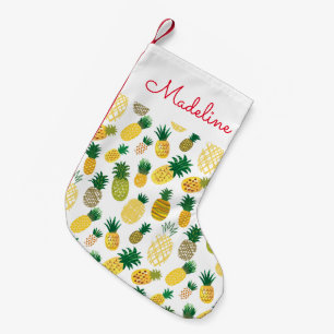 Modisches Ananas-Muster   addieren Ihren Namen Kleiner Weihnachtsstrumpf