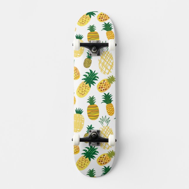 Modisches Ananas-Muster Skateboard (Vorderseite)