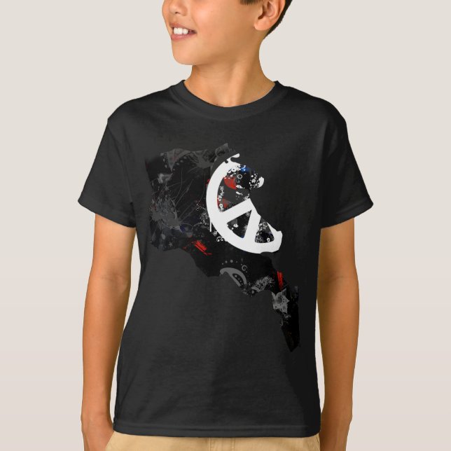 Modisches Friedenszeichen Armeniens mit T-Shirt (Vorderseite)
