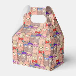 Modisches gekleidetes Lama-Muster Geschenkschachtel