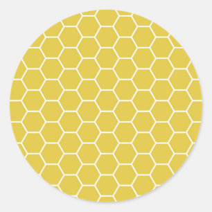 Modisches gelbes geometrisches runder aufkleber