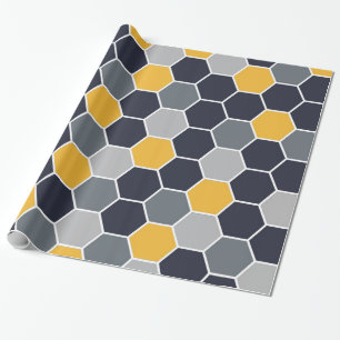 Modisches Hexagon-Muster Geschenkpapier