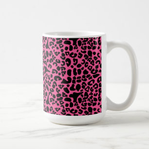 Modisches Pink und schwarzer moderner Tasse