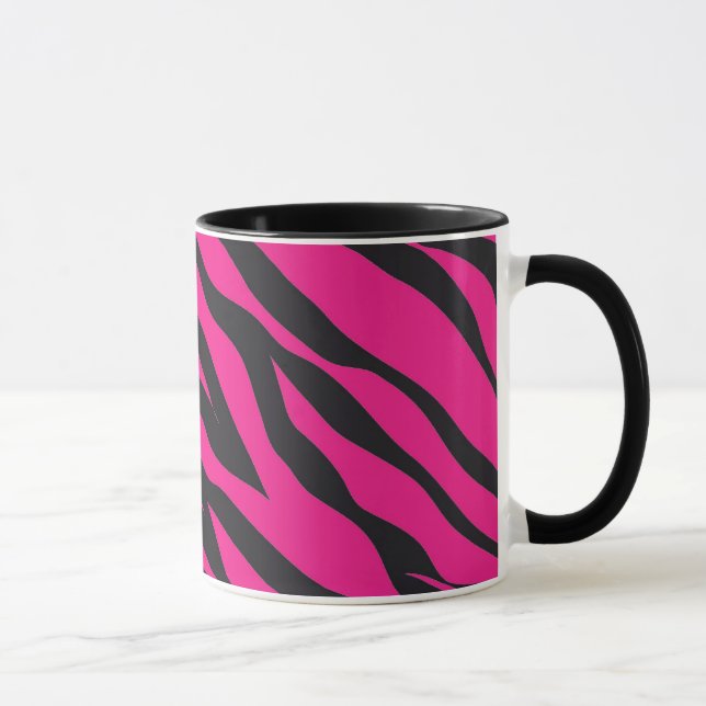 Modisches Pinkpinkfarbener schwarzer Tasse (Rechts)