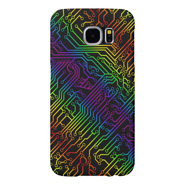 Modisches Regenbogen-Leiterplatte-Muster Case-Mate Samsung Galaxy Hülle (Rückseite)