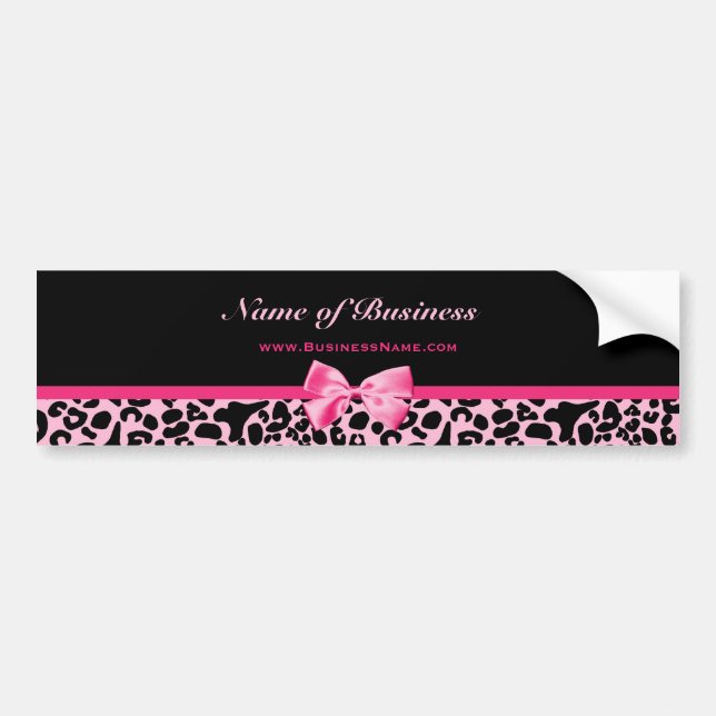 Modisches rosa und schwarzes Leopard-Pink-Band Autoaufkleber (Vorne)