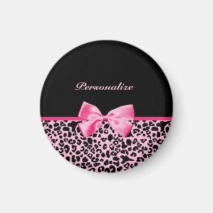 Modisches rosa und schwarzes Leopard-Pink-Band Magnet