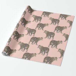 Modisches schickes Leopardtiermuster Geschenkpapier