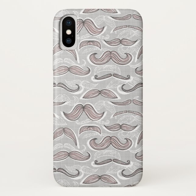 Modisches Schnurrbart-Muster Case-Mate iPhone Hülle (Rückseite)