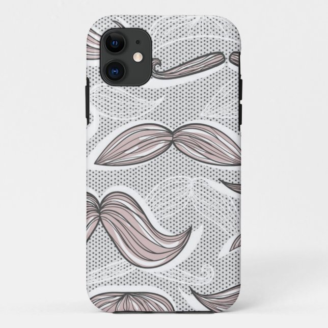 Modisches Schnurrbart-Muster Case-Mate iPhone Hülle (Rückseite)
