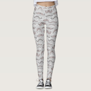 Modisches Schnurrbart-Muster Leggings