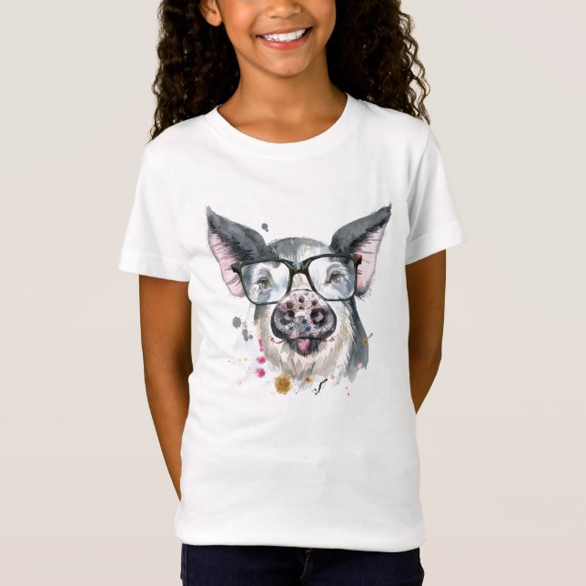 Modisches Schwein T-Shirt (Vorderseite)
