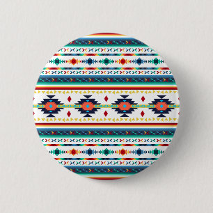modisches, tribal-ethnisches geometrisches Muster Button