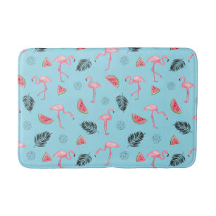 Modisches tropisches Flamingo-u. Badematte