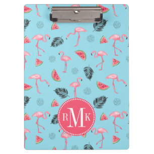 Modisches tropisches Flamingo-u. Klemmbrett