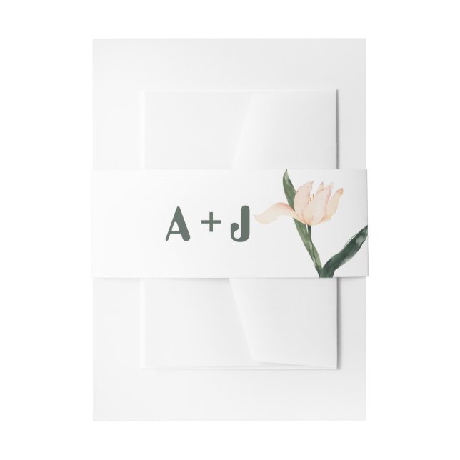 Modren blush pink floral einladungsbanderole (Vorderseite Beispiel)