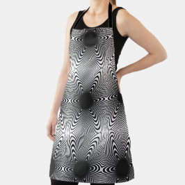 MODREN ROSE BLACK All-over Print Schürze, große Schürze