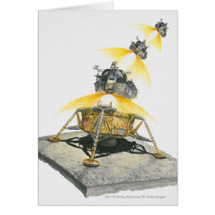 Modul Apollo 11 Eagle, das vom Mond sich entfernt