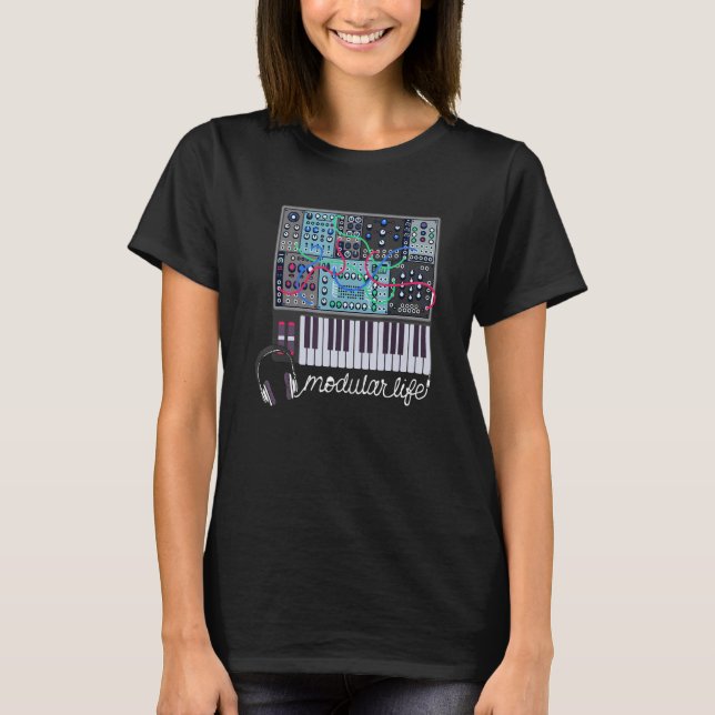 Modular Life Electronic Musicinstrument Synthes T-Shirt (Vorderseite)