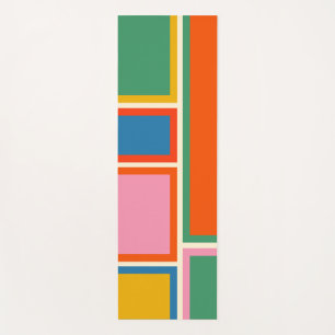 Modular Retro Modern Colorful Geometrie Abstrakt Yogamatte