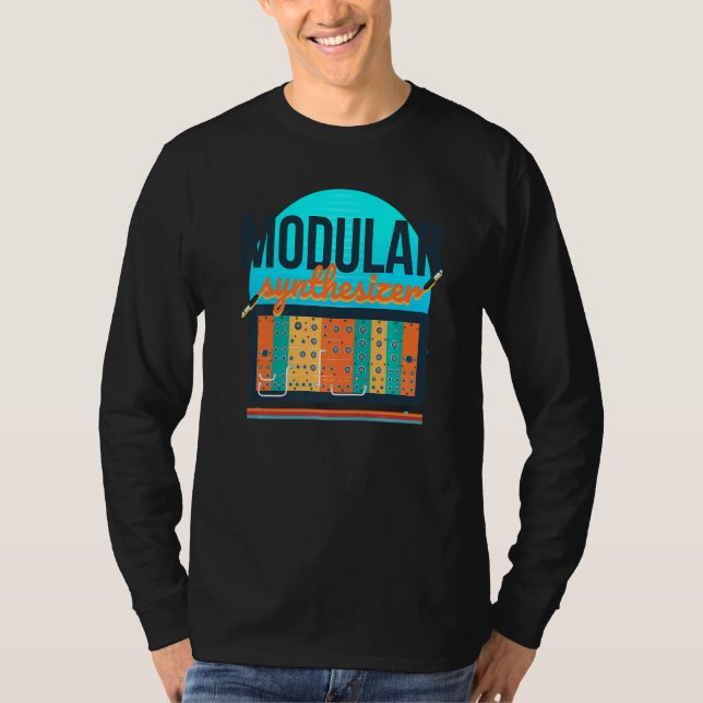 Modular Synthesizer Synthwave 80er Synth Synthesiz T-Shirt (Vorderseite)