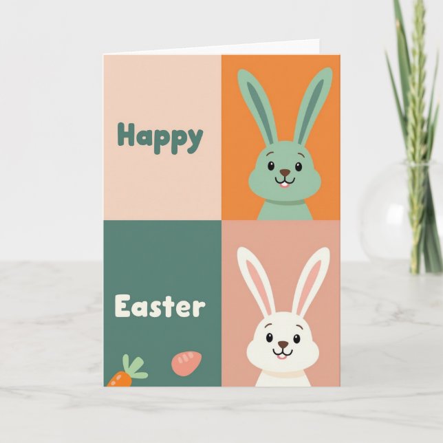 Modulare Happy Easter-Kunstkarte Karte (Vorderseite)