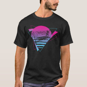 Modulare Synthesizer Analog Vaporwave Techno Cat T-Shirt