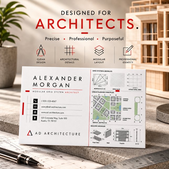Modulares Grid-System-Architekt-Geschäftskarte Visitenkarte (Von Creator hochgeladen)