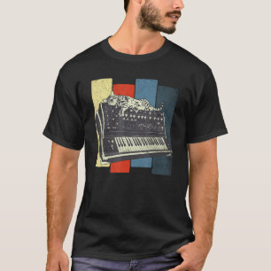 Modulares Synthesizer-Keyboard-Techno-Vintag-Analo T-Shirt