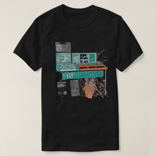 Modulares Synthesizer-Lüfterdesign T-Shirt (Design vorne)