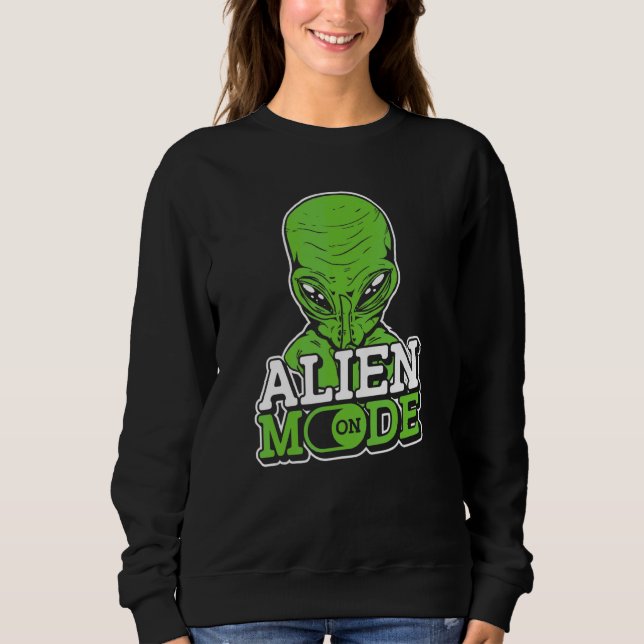 Modus Alien auf einem externen USB-Weltraumschiff Sweatshirt (Vorderseite)