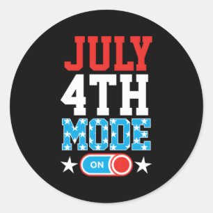 Modus am 4. Juli Amerikanische Unabhängigkeitstag Runder Aufkleber