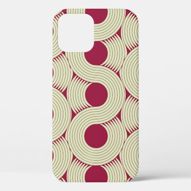 Moebius Streifen: Unendlicher rot-grüner Tile Case-Mate iPhone Hülle (Rückseite)