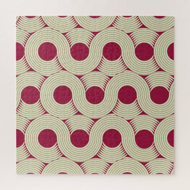 Moebius Streifen: Unendlicher rot-grüner Tile Puzzle (Vertikal)